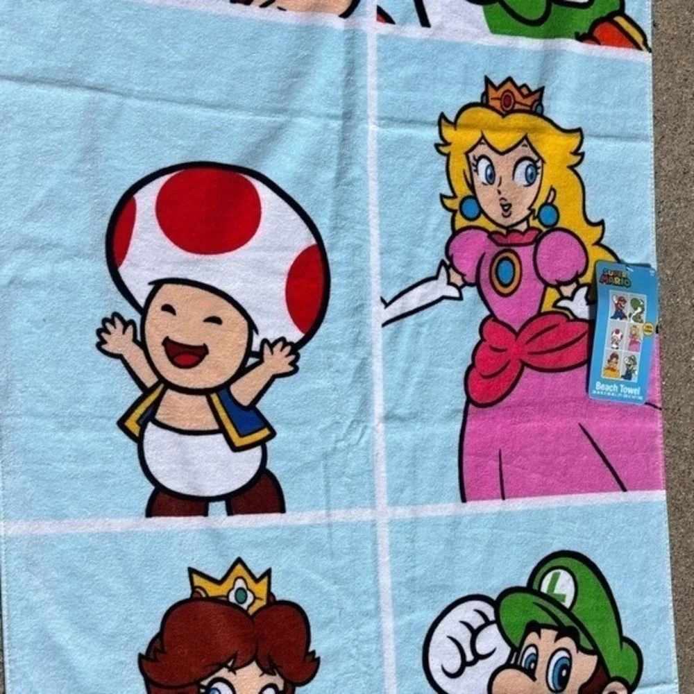Super Mario Character Printed Beach Towel: Yoshi, Princess Peach, Toad 28